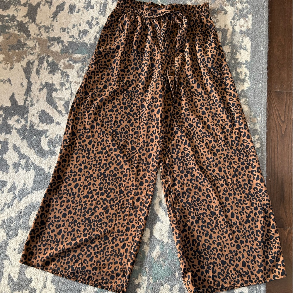 Cheetah print, dress pants